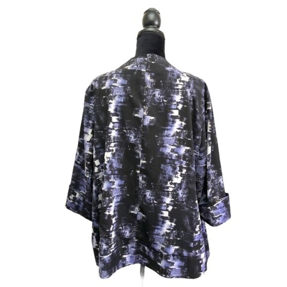 Sejour Open Draped Blazer w/ Pockets | 18W - Picture 2 of 9